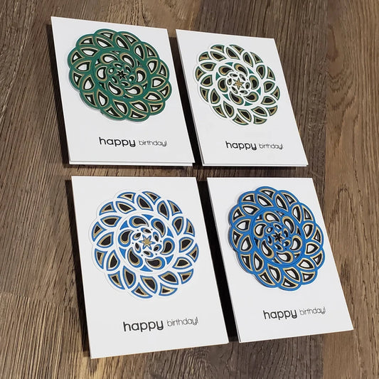 Birthday Cards - Geometric Mandala