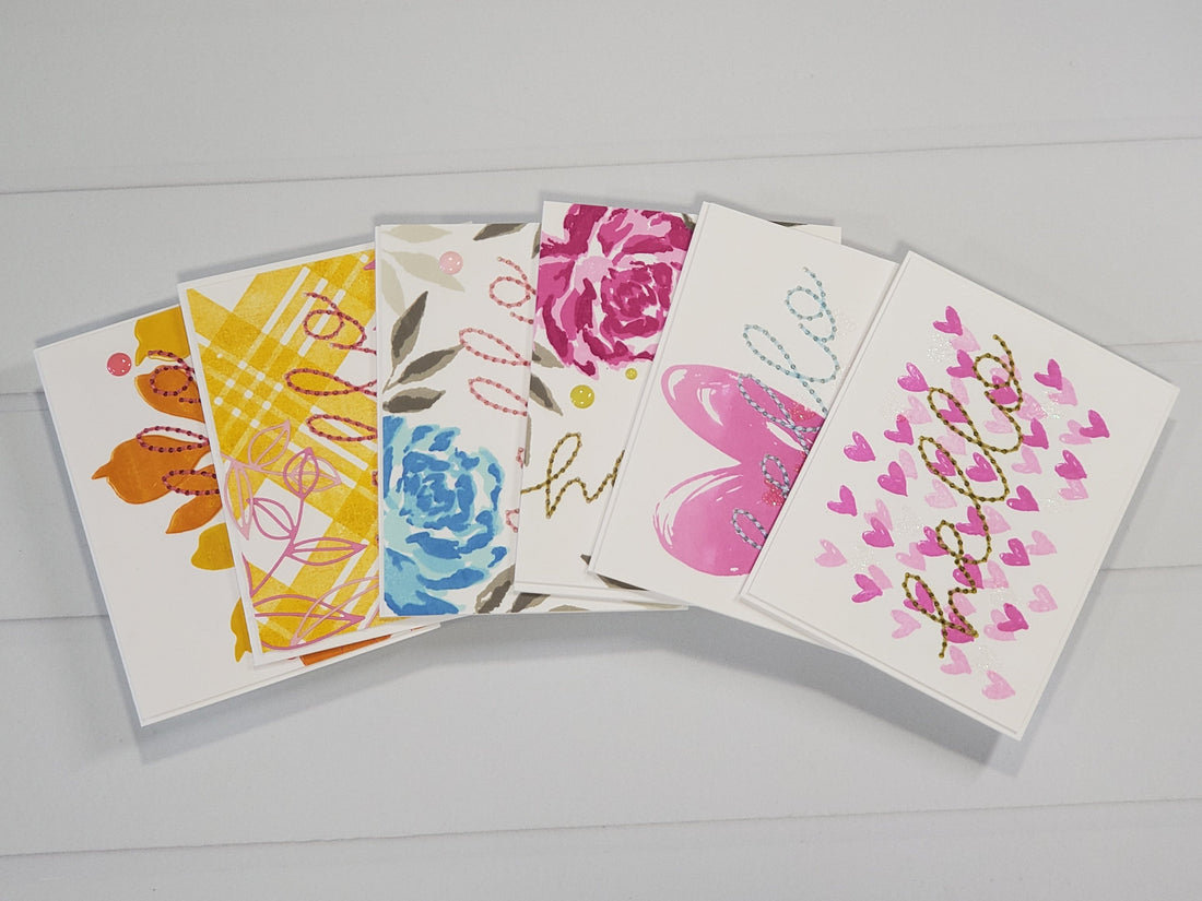 The Stamp Market  |  More Stitching on Cards