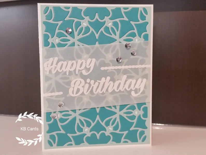 Birthday Card - Inlaid Pattern Background