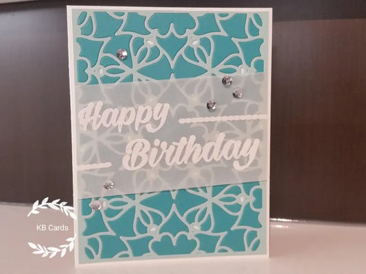 Birthday Card - Inlaid Pattern Background