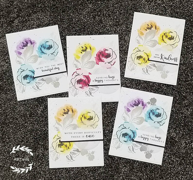 Sympathy or Encouragement Cards - Loose Watercolor Florals