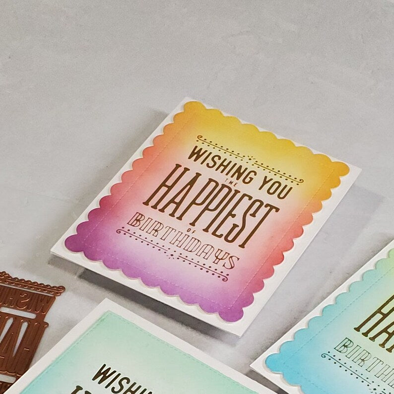 Birthday Card - Foiled Ombre Background