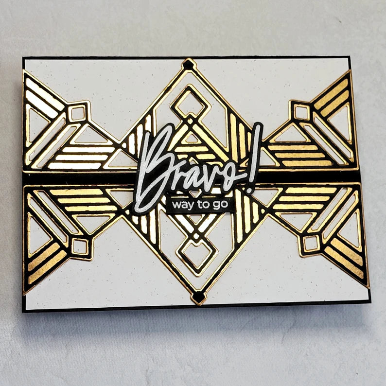 Celebration Cards - Bronze Art Deco Style