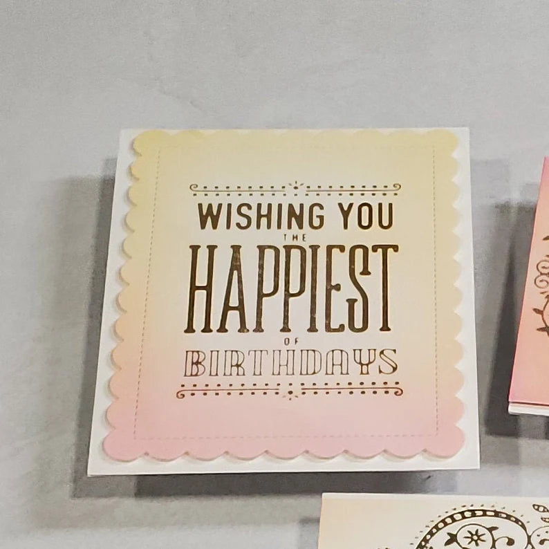 Birthday Card - Foil with Soft Blended Background