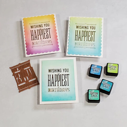 Birthday Card - Foiled Ombre Background