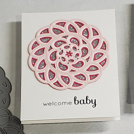 Baby Card - Textured Mandala