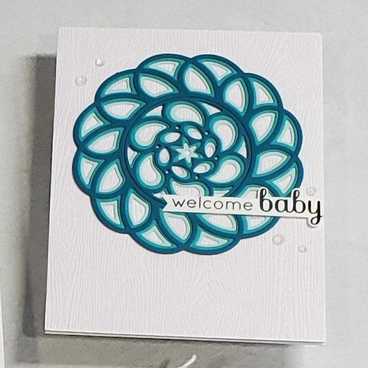 Baby Card - Textured Mandala