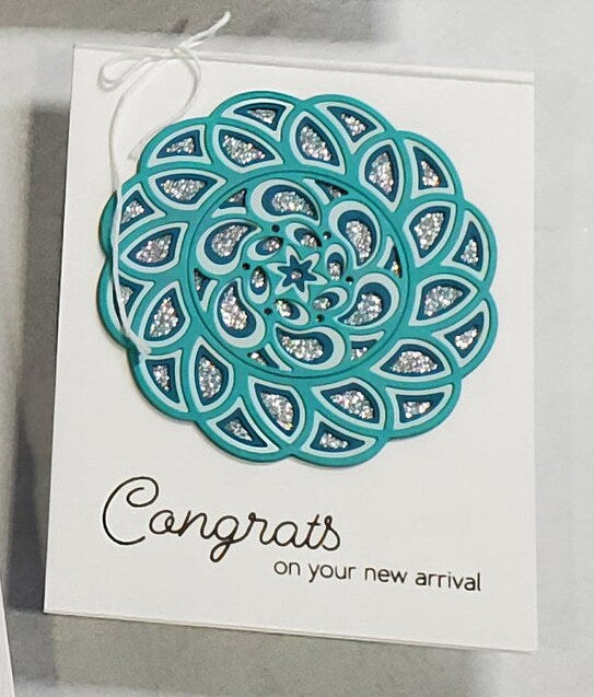 Baby Card - Textured Mandala