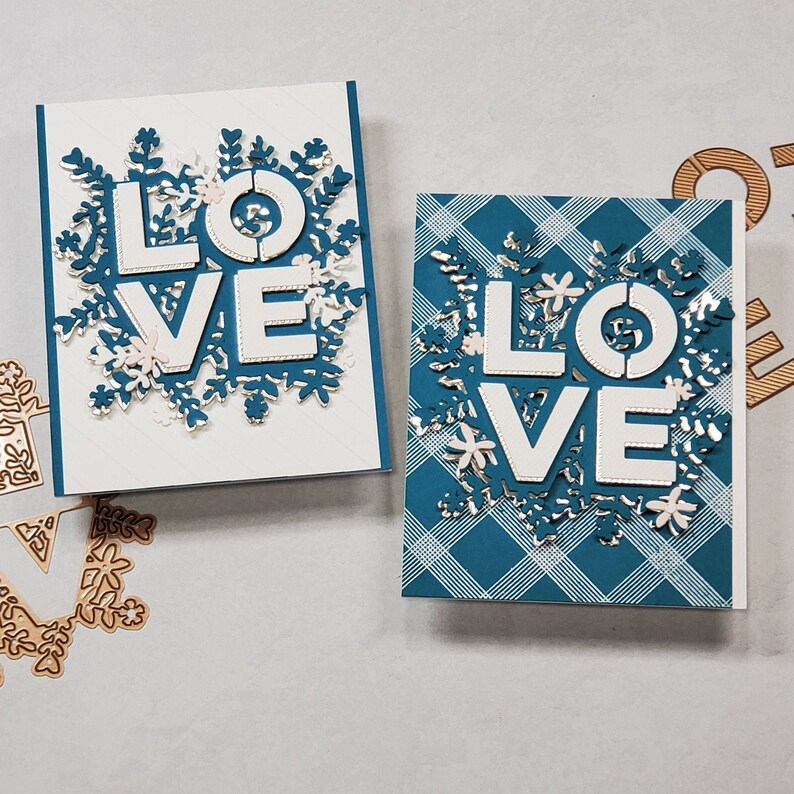 Wedding & Anniversary Card - Teal & White Floral Love