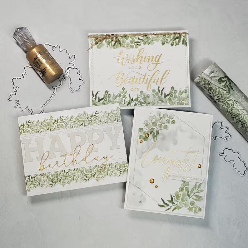 Birthday and Celebration Cards - Eucalyptus Garlands