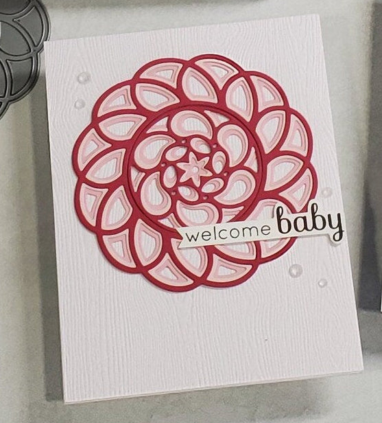Baby Card - Textured Mandala