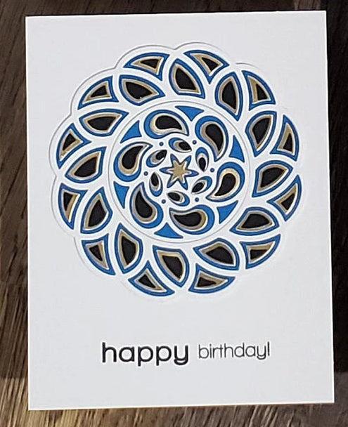 Birthday Cards - Geometric Mandala