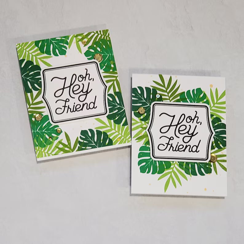 Hello Card - Graphic Monsteras