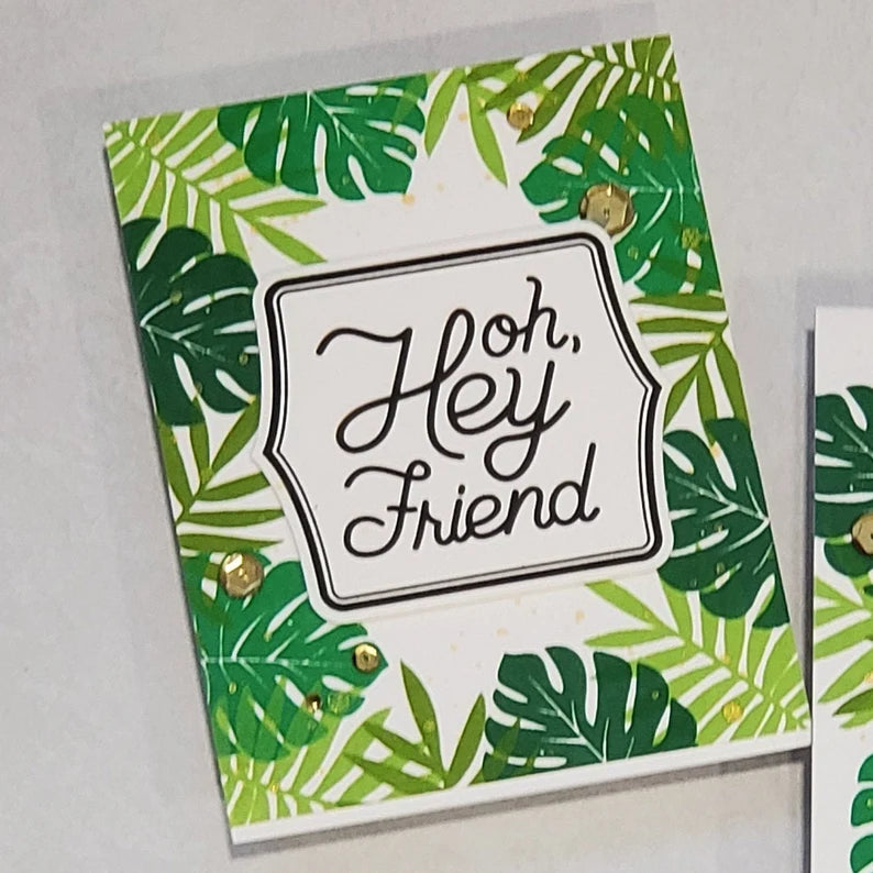 Hello Card - Graphic Monsteras