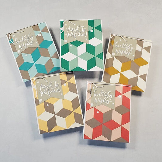 Birthday Cards - Geometric Diamonds