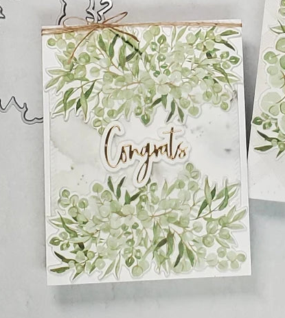 Congratulations Card - Eucalyptus Wreaths